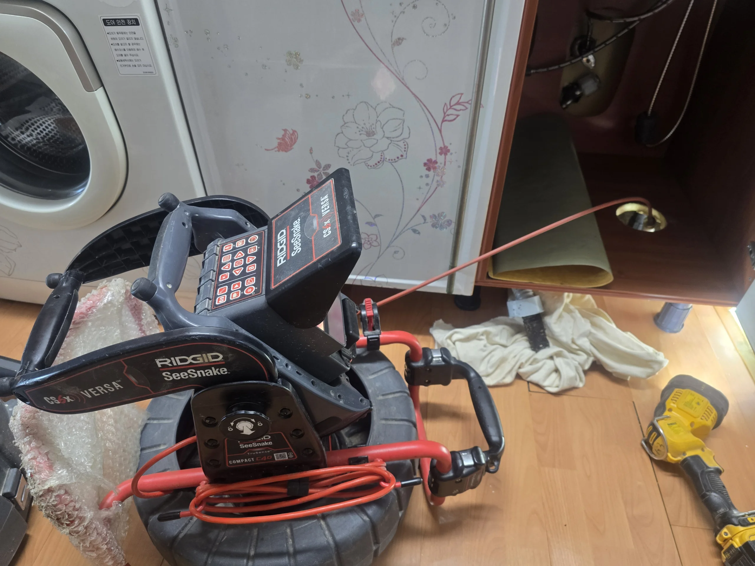 상주 중앙동 아파트 씽크대 막힘 내시경 진단 현장